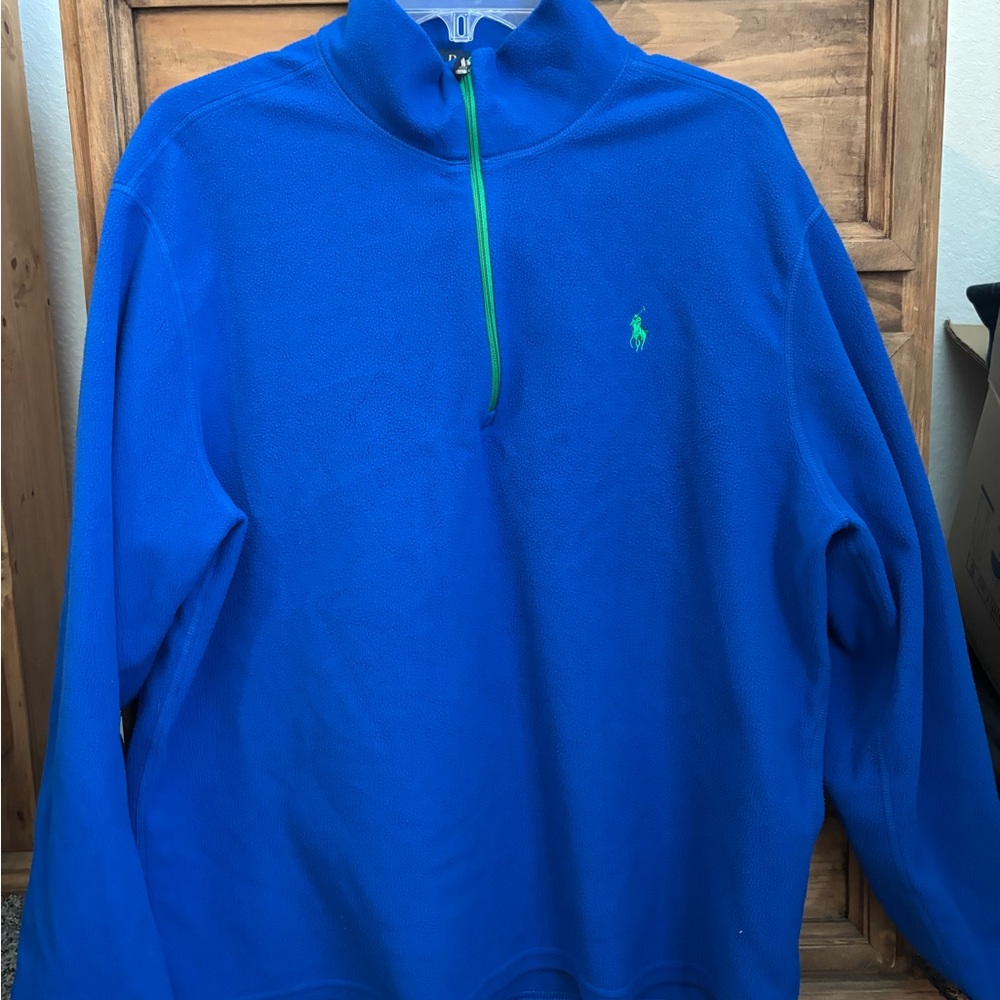 Ralph Lauren Blue and Green Zip Up Sweater